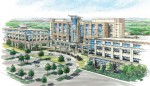 Plans call for Healthcare Realty Trust Inc. and Ladco Development Inc. to develop two medical office buildings to flank the new St. Anthony Hospital on a $500 million, 25-acre medical campus in Lakewood, Colo.
Rendering courtesy of Earl Swensson Associates