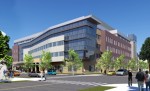 The future 405,000 square foot Academic Ambulatory Care Center is slated
for a parcel near the University of Minnesota Medical Center, Fairview
hospital in Minneapolis.
Rendering courtesy of U of M Physicians and Fairview Health