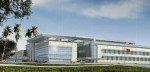 A joint venture of Clark Construction and McCarthy Building Co. expects to finish the future hospital at Camp Pendleton, Calif., in 2014.
Rendering courtesy of Clark Construction