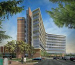 Here’s a look at one of the future towers planned as part of a 25-year, $2 billion campus overhaul at Scripps Memorial La Jolla Hospital. The project would add new beds as well as plenty of outpatient space.
Rendering courtesy of Scripps Health