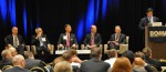 Ray Wong of CBRE (far right) was part of a panel that included (from left to right): Al Pontius of Marcus & Millichap, Jeff Cooper of Savills, P.J. Camp of Morgan Keegan, Jim Moloney of Cain Brothers and John Winer of Seavest Inc.
Photo courtesy of BOMA