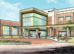 Plans call for tornado-ravaged St. John’s Mercy Hospital in Joplin, Mo., to be rebuilt with 327 inpatient beds and the potential to grow to up to 424 beds.
Rendering courtesy of Sisters of Mercy Health System
