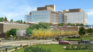 The future Stanford Hospital facility in Palo Alto, Calif., will cost $2 billion and add 368 new beds and 824,000 square feet to the Stanford University Medical Center (SUMC) campus. It is scheduled to open in 2018. (Rendering courtesy of Stanford Hospital & Clinics)