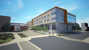 A planned renovation and expansion at Craig Hospital, Englewood, Colo., is part of multi-phase project that will link two separate buildings to create a single, seamless campus. (Rendering courtesy of Hammes Co.) 
