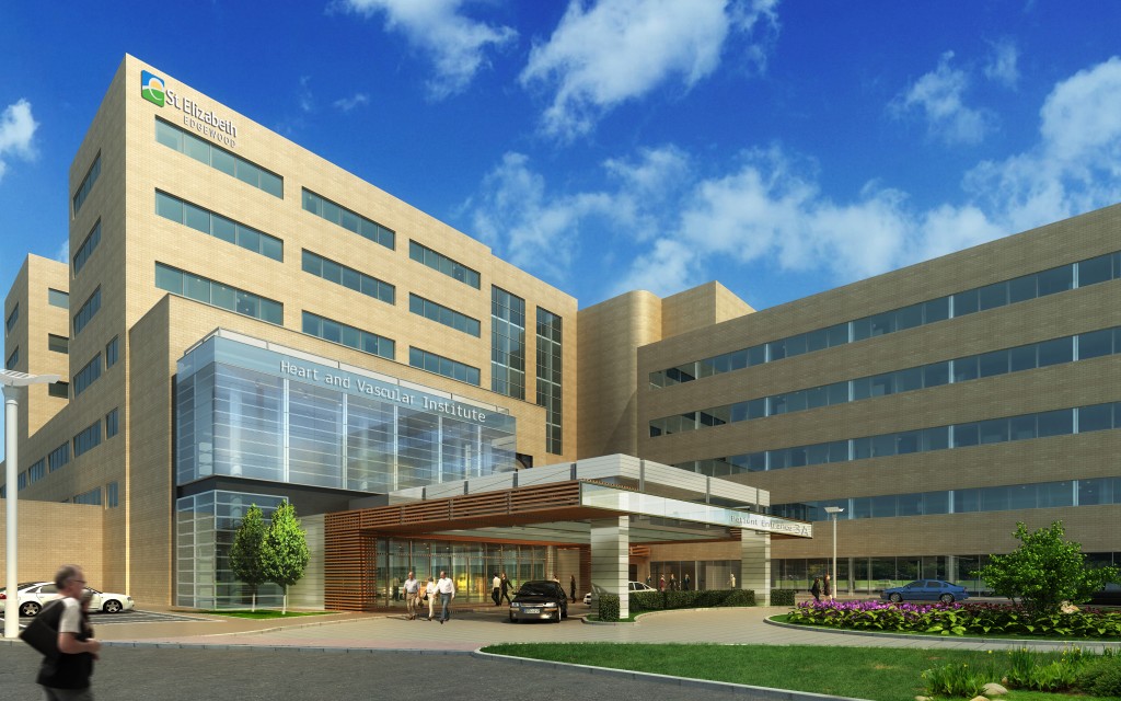 The future 39,000 square foot outpatient Heart and Vascular Institute for St. Elizabeth Health of Edgewood, Ky., will be built in underutilized space in its flagship hospital. (Rendering courtesy of Anchor Health Properties)