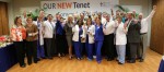Employees of Baptist Health System in San Antonio celebrated the acquisition of their parent company by Tenet Healthcare Corp. (Photo courtesy of Baptist Health System)