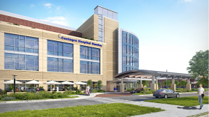 Centegra Health is moving forward with preliminary construction for its planned $233 million, 128-bed Centegra Huntley Hospital in Huntley, Ill., even though an appeal from competitors is still pending. Rendering courtesy of Kahler Slater Inc.
