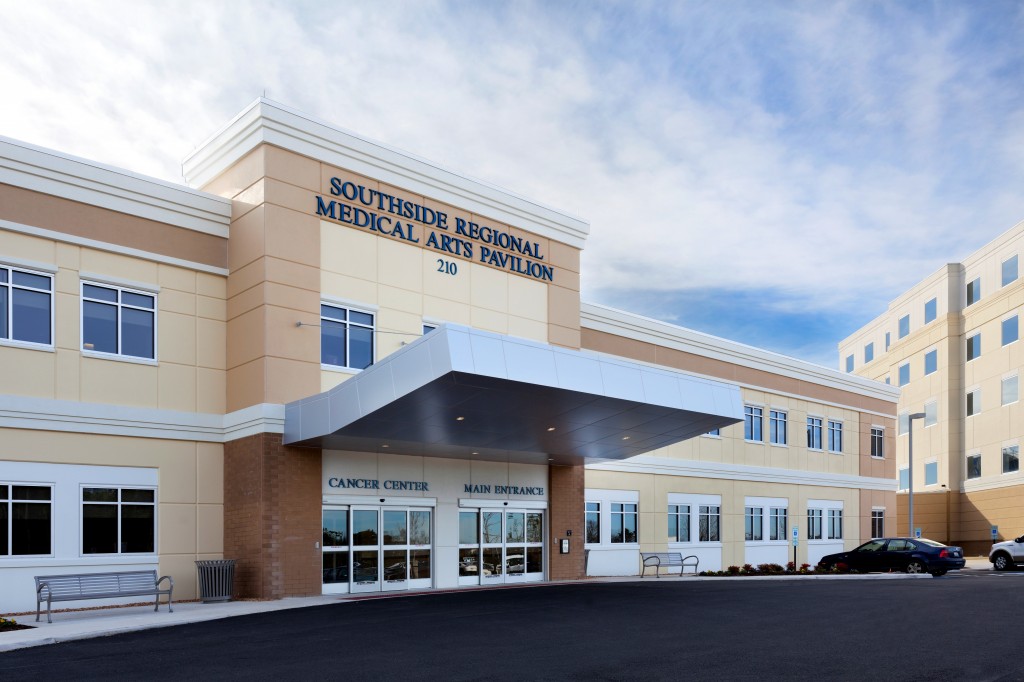 The $10 million, 32,500 square foot Southside Regional Medical Arts Pavilion in Petersburg, Va., is one of two new medical office buildings (MOBs) that were recently opened by Rendina Cos. The other was a $16 million facility in Virginia.  Photo courtesy of Rendina Cos. 