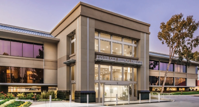 Investment funds are snapping up HRE assets like this MOB in Foster City, Calif. Photo courtesy of Swift Real Estate Partners