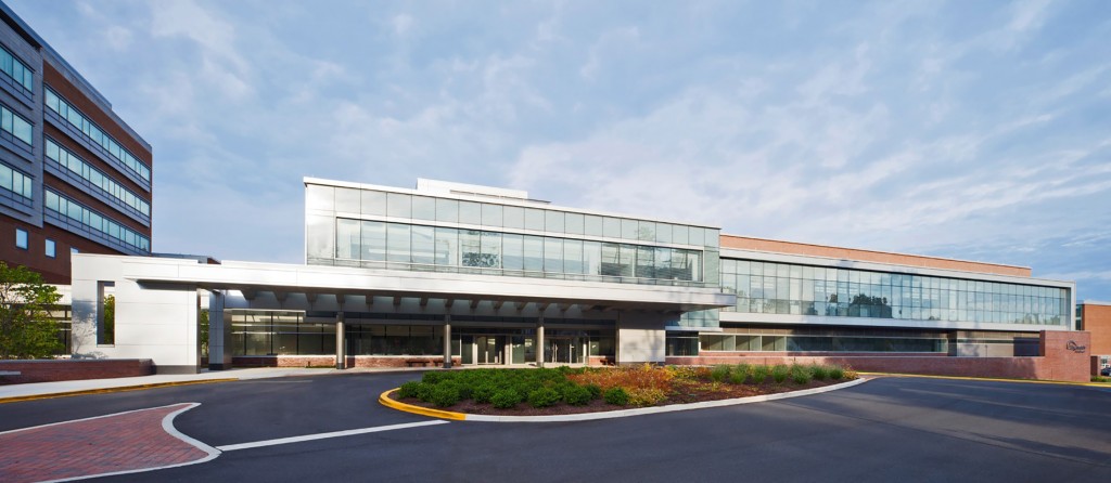 Bayhealth and its architecture and master planning firm, EwingCole, have not yet released renderings of the system’s proposed $250 million health campus in Milford, Del. But the $140 million, 391,000 square foot Bayhealth Medical Center Phase II Pavilion (above) on the system’s Kent campus in Dover, Del., completed in 2012, won several design awards. (Photo courtesy of EwingCole)