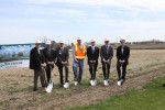 Pictured from left to right:  Reed Construction’s Cy Rangel, project executive; Scott Pickands, project executive; President & CEO of Riverside Health Care, Phillip Kambic; Reed Construction’s Jim Blake, project superintendent; William T. Birck, president & CEO; Jack Sbertoli, senior project manager; and Brock Reckelhoff, project engineer.