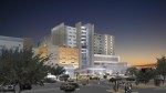 Phoenix-based Banner Health is moving forward with plans for a new 11-story, 336-patient room, 689,000 square foot tower at Banner-University Medical Center Tucson, Ariz., replacing a 40-year-old section of the existing hospital. (Rendering courtesy of Banner Health)