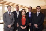 The healthcare team at Stan Johnson Co. includes, from left to right, Colin Cornell, Toby Scrivner, Becca Kirby, Jeff Matulis, and Grant Wilkins. Not pictured are the company’s new additions in Atlanta, Van Barron, and in New York, Stewart Riggs. Photo courtesy of Stan Johnson Co.