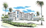 An artist’s rendering shows the future $219 million HCA East Florida hospital on the campus of Nova Southeastern University (NSU) in Davie, Fla. Rendering courtesy of NSU