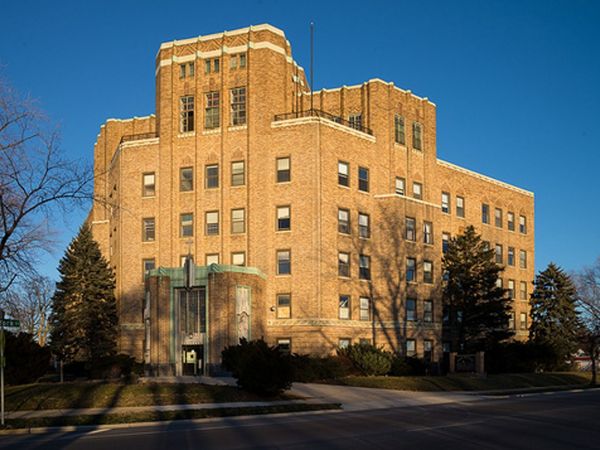 A $24 million redeveloping is converting the former St. Charles Hospital in Aurora, Ill., into an independent living facility for seniors with 60 rental homes including a mix of studio, one- and two-bedroom apartments. Photo courtesy of Evergreen Real Estate Group 