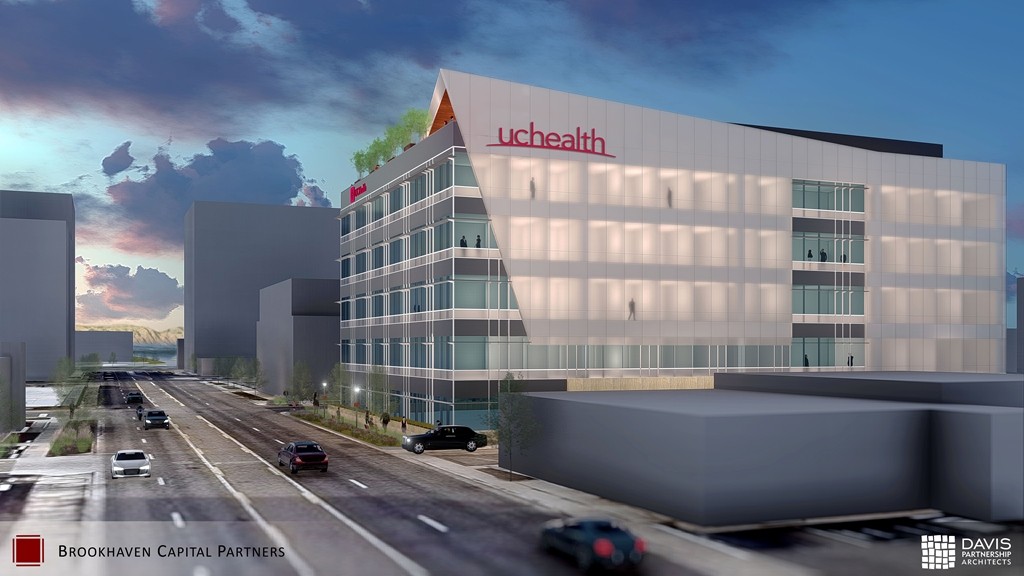 This new, five-story, 89,000 square foot building is being developed in the Denver area. (Rendering courtesy of Brookhaven Capital Partners)