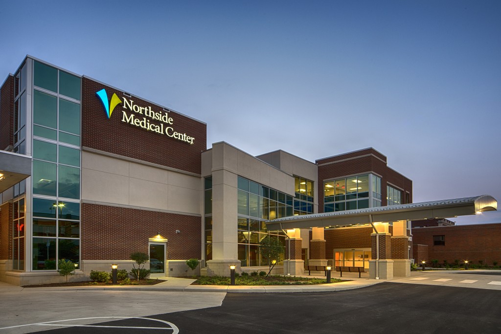55-bed Northside Medical Center in Youngstown, Ohio, is one of the eight hospitals being sold. (photo courtesy of Robins & Morton)