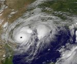 Hurricane Harvey barrels into Texas (Photo courtesy of NASA)
