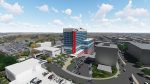 Artist rendering of the new acute care tower planned for Scripps Mercy Hospital San Diego as part of Scripps Health's new system-wide master plan.