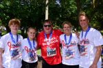 Tim Stanton, center, at a stroke survivor walk with members of his family (from left to right): Joey, Kaleigh, Tim, his wife Tammy and Jack. (Photo courtesy of Tim Stanton)