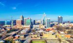 Downtown Raleigh, North Carolina, USA Drone Skyline Aerial