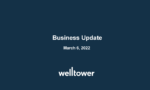 News Release: Welltower Issues Business Update