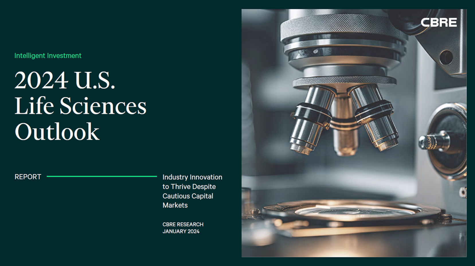 News Release CBRE 2024 US Life Sciences Outlook Wave of Lab
