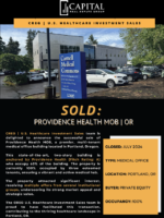News Release: Sold: Providence Health MOB, OR