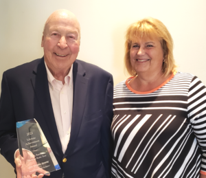 John and Beth Sweet in February 2023, after John won the 2022 HREI Lifetime Achievement Award. (HREI photo)