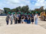 VIP guests and leadership from West Gables and Marquis Health Consulting Services led the groundbreaking. Dignitaries participating in the ceremony included (L-R, beginning fourth from right): Iraida Mendez-Cartaya, chief of staff for Miami-Dade County Commissioner Rene Garcia; Samantha Del Valle, office of County Chairman Anthony Rodriguez; and Brenda Lampon, office of County Mayor Daniella Levine Cava.